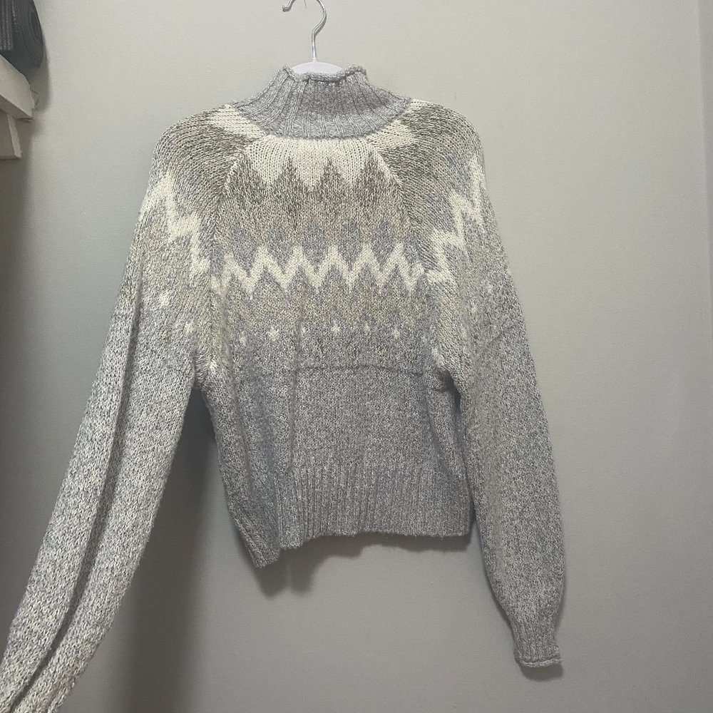 Dillards Gb Brand Medium Gray Patterned Turtlenec… - image 3